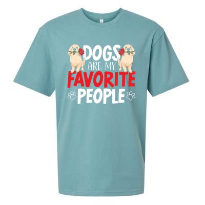 Dogs Are My Favorite People Labrador Retriever Dog Lab Gift Sueded Cloud Jersey T-Shirt