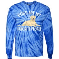 Dogs Are My Favorite People Labrador Retriever Dog Lab Gift Tie-Dye Long Sleeve Shirt