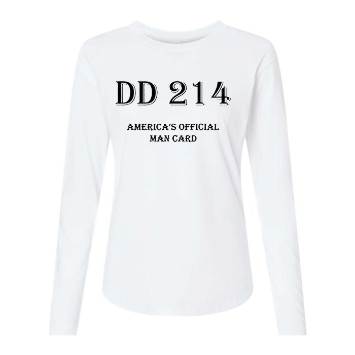 Dd214 America Man Card Womens Cotton Relaxed Long Sleeve T-Shirt