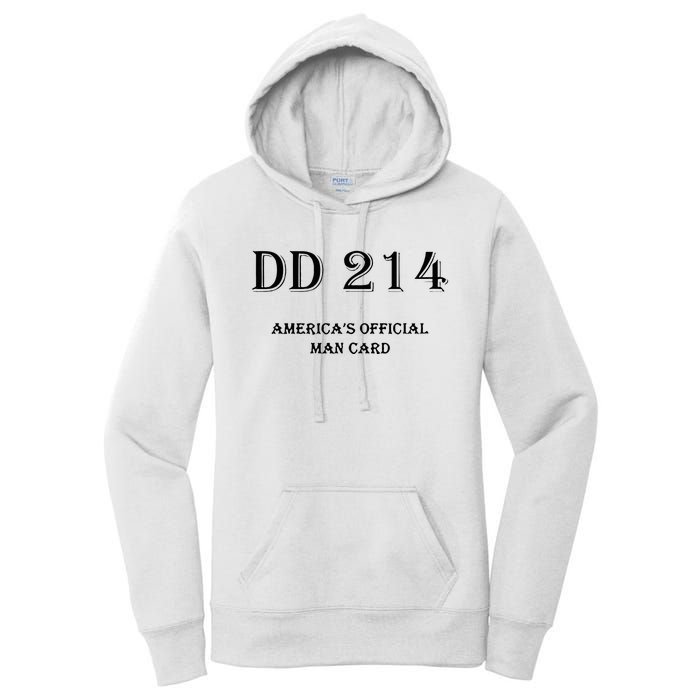 Dd214 America Man Card Women's Pullover Hoodie