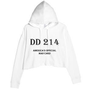 Dd214 America Man Card Crop Fleece Hoodie