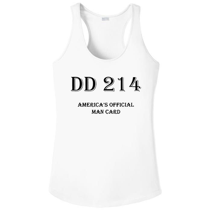 Dd214 America Man Card Ladies PosiCharge Competitor Racerback Tank