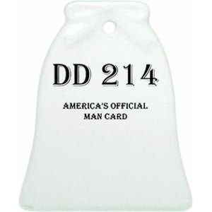 Dd214 America Man Card Ceramic Bell Ornament