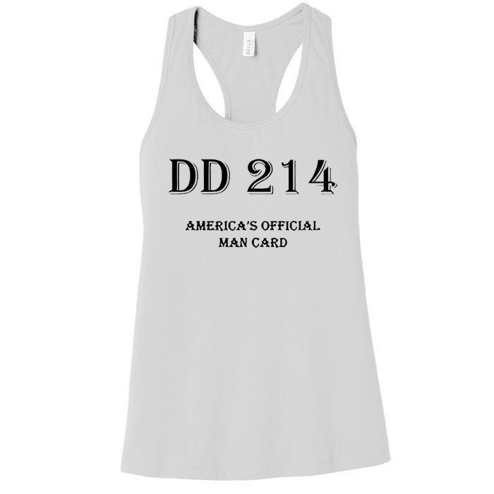 Dd214 America Man Card Women's Racerback Tank