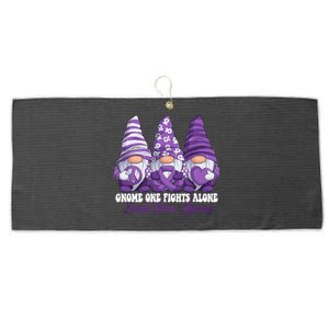 Disease Awareness Month Purple Ribbon Gnomies Large Microfiber Waffle Golf Towel