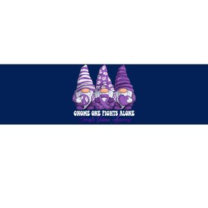 Disease Awareness Month Purple Ribbon Gnomies Bumper Sticker