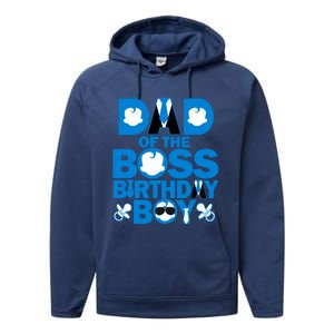 Dad And Mom Boss Birthday Boy Baby Family Decorations Performance Fleece Hoodie