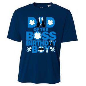 Dad And Mom Boss Birthday Boy Baby Family Decorations Cooling Performance Crew T-Shirt