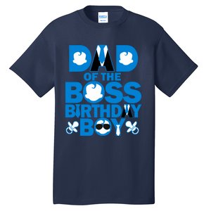 Dad And Mom Boss Birthday Boy Baby Family Decorations Tall T-Shirt