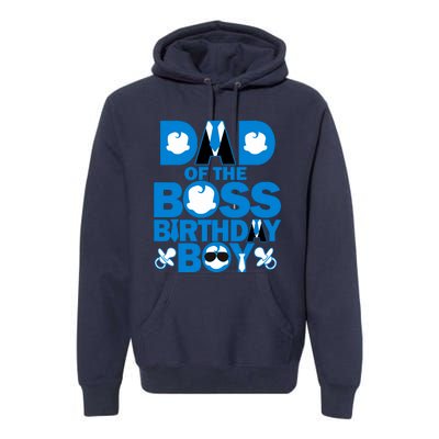 Dad And Mom Boss Birthday Boy Baby Family Decorations Premium Hoodie