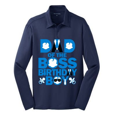 Dad And Mom Boss Birthday Boy Baby Family Decorations Silk Touch Performance Long Sleeve Polo