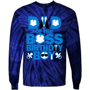 Dad And Mom Boss Birthday Boy Baby Family Decorations Tie-Dye Long Sleeve Shirt