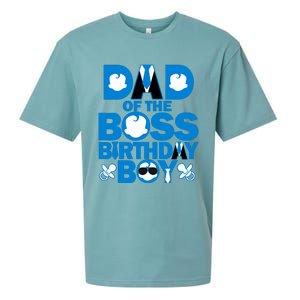 Dad And Mom Boss Birthday Boy Baby Family Decorations Sueded Cloud Jersey T-Shirt