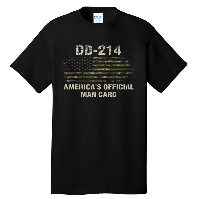 Dd214 Americas Man Card Funny Military Tall T-Shirt