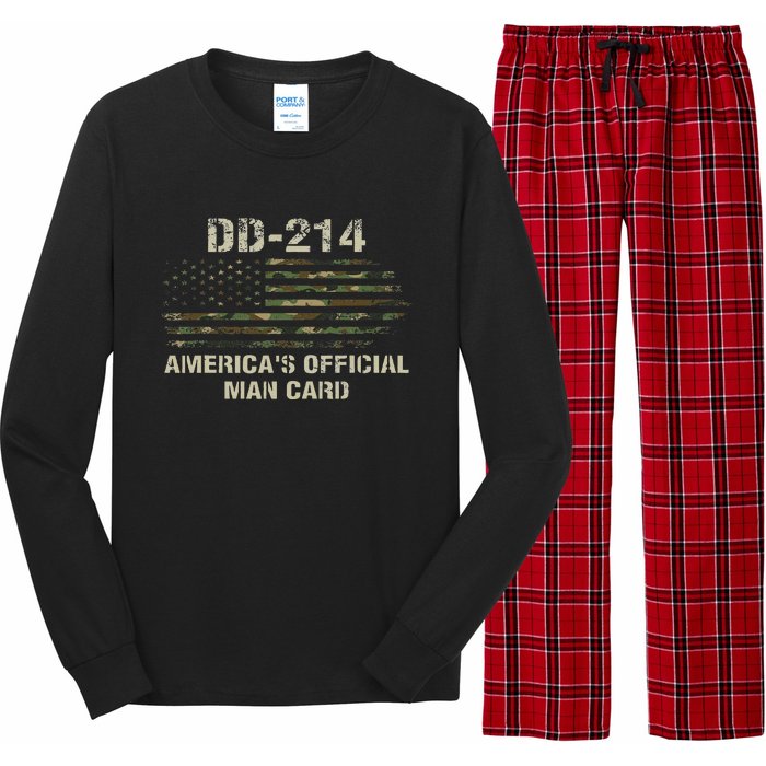 Dd214 Americas Man Card Funny Military Long Sleeve Pajama Set