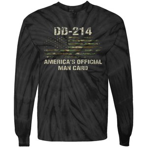 Dd214 Americas Man Card Funny Military Tie-Dye Long Sleeve Shirt