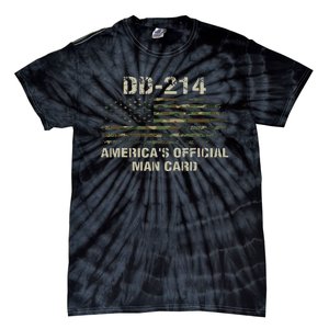 Dd214 Americas Man Card Funny Military Tie-Dye T-Shirt