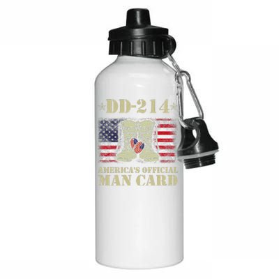 Dd214 Americas Man Card Veteran Day Served Flag Aluminum Water Bottle