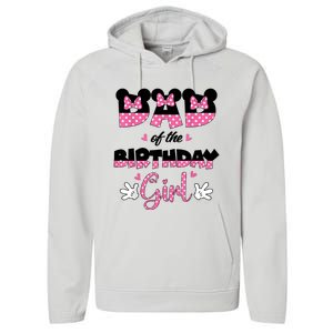 Dad And Mom Birthday Girl Mouse Family Matching Performance Fleece Hoodie