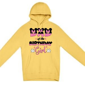 Dad And Mom Birthday Girl Mouse Family Matching Premium Pullover Hoodie