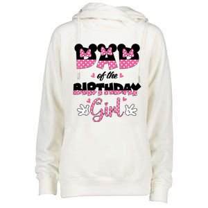 Dad And Mom Birthday Girl Mouse Family Matching Womens Funnel Neck Pullover Hood