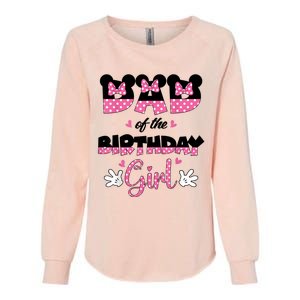 Dad And Mom Birthday Girl Mouse Family Matching Womens California Wash Sweatshirt