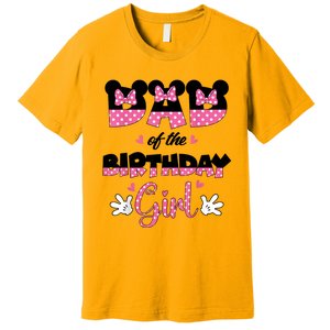 Dad And Mom Birthday Girl Mouse Family Matching Premium T-Shirt