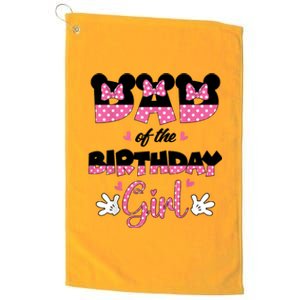 Dad And Mom Birthday Girl Mouse Family Matching Platinum Collection Golf Towel