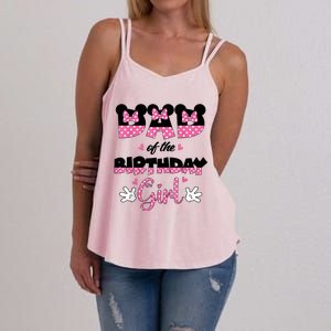 Dad And Mom Birthday Girl Mouse Family Matching Women's Strappy Tank