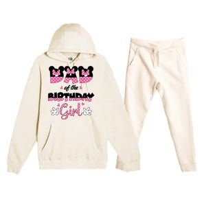 Dad And Mom Birthday Girl Mouse Family Matching Premium Hooded Sweatsuit Set