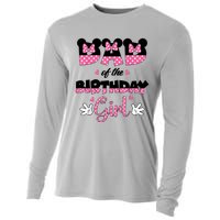 Dad And Mom Birthday Girl Mouse Family Matching Cooling Performance Long Sleeve Crew