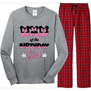 Dad And Mom Birthday Girl Mouse Family Matching Long Sleeve Pajama Set