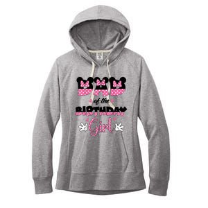 Dad And Mom Birthday Girl Mouse Family Matching Women's Fleece Hoodie