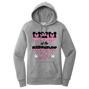 Dad And Mom Birthday Girl Mouse Family Matching Women's Pullover Hoodie