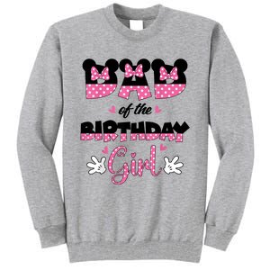 Dad And Mom Birthday Girl Mouse Family Matching Tall Sweatshirt