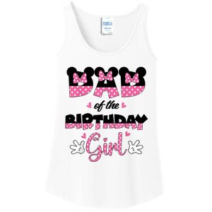 Dad And Mom Birthday Girl Mouse Family Matching Ladies Essential Tank