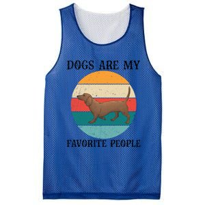 Dogs Are My Favorite People Retro Dachshund Wiener Dog Funny Great Gift Mesh Reversible Basketball Jersey Tank