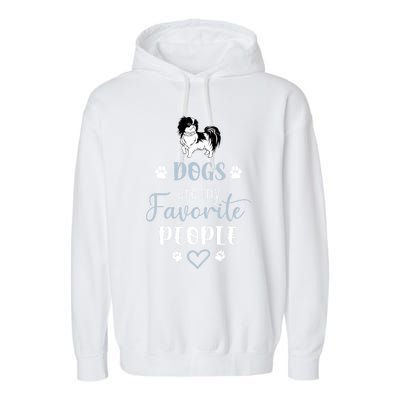 Dogs Are My Favorite People Shih Tzu Meaningful Gift Garment-Dyed Fleece Hoodie