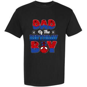 Dad And Mom Birthday Boy Spider Family Matching Garment-Dyed Heavyweight T-Shirt