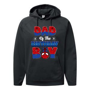 Dad And Mom Birthday Boy Spider Family Matching Performance Fleece Hoodie