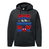 Dad And Mom Birthday Boy Spider Family Matching Performance Fleece Hoodie