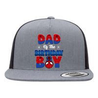 Dad And Mom Birthday Boy Spider Family Matching Flat Bill Trucker Hat