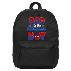 Dad And Mom Birthday Boy Spider Family Matching 16 in Basic Backpack