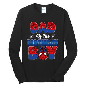 Dad And Mom Birthday Boy Spider Family Matching Tall Long Sleeve T-Shirt