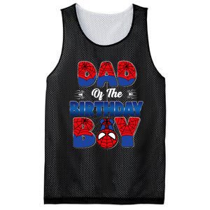 Dad And Mom Birthday Boy Spider Family Matching Mesh Reversible Basketball Jersey Tank