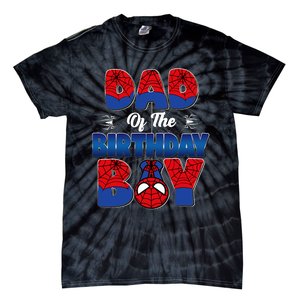 Dad And Mom Birthday Boy Spider Family Matching Tie-Dye T-Shirt