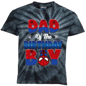 Dad And Mom Birthday Boy Spider Family Matching Kids Tie-Dye T-Shirt