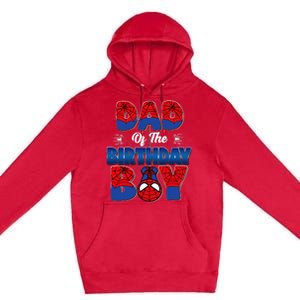 Dad And Mom Birthday Boy Spider Family Matching Premium Pullover Hoodie