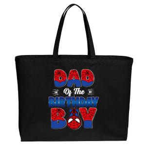 Dad And Mom Birthday Boy Spider Family Matching Cotton Canvas Jumbo Tote