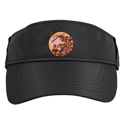 Dragonfly And Mushrooms Cottage Core Adult Drive Performance Visor
